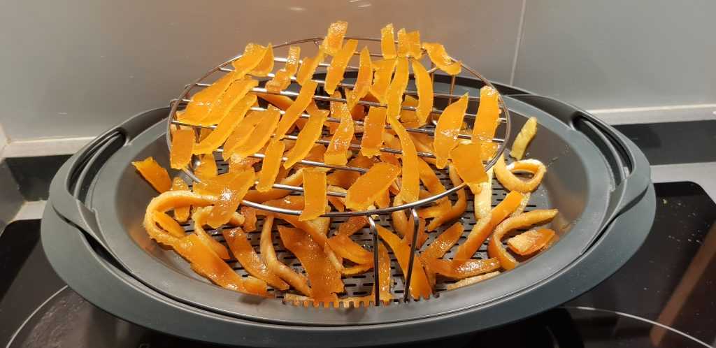 cascaras de naranja confitadas en la thermomix