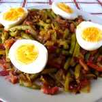 Juadías verdes con jamón