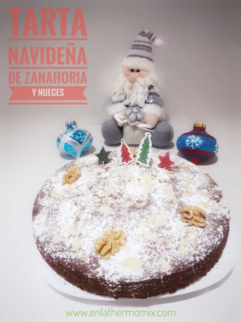 Tarta navideña de zanahoria y nueces