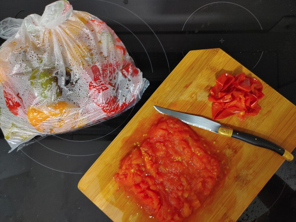 Cortar el tomate Cortar el tomate