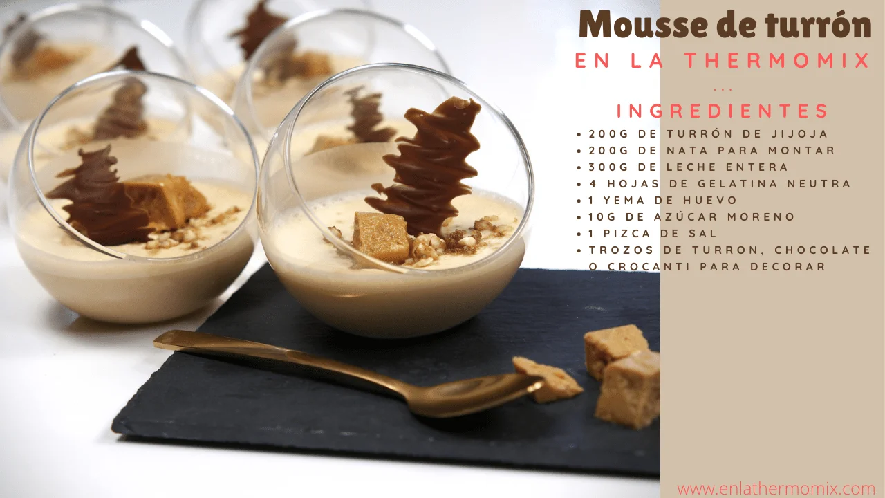 Mousse de turrón en la Thermomix