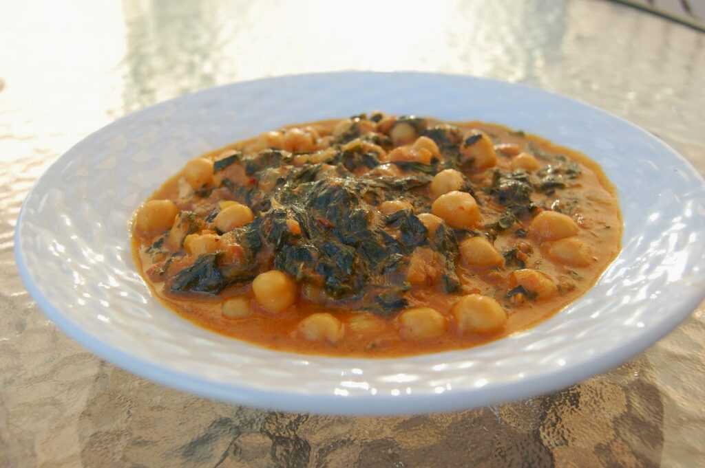 Garbanzos con acelgas en la thermomix