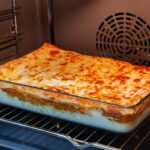 Gratinado de la lasaña vegetariana
