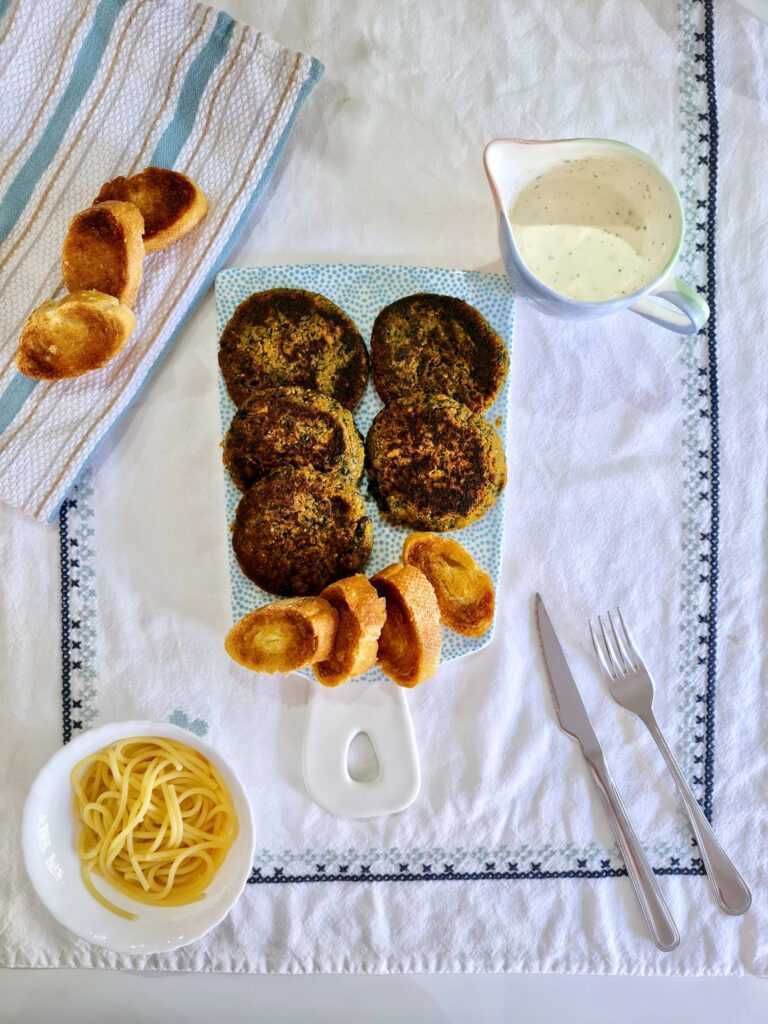Hamburguesas de batata y espinacas en la thermomix