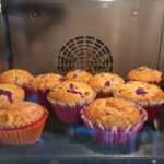 muffins de frambuesas y arándanos en la thermomix