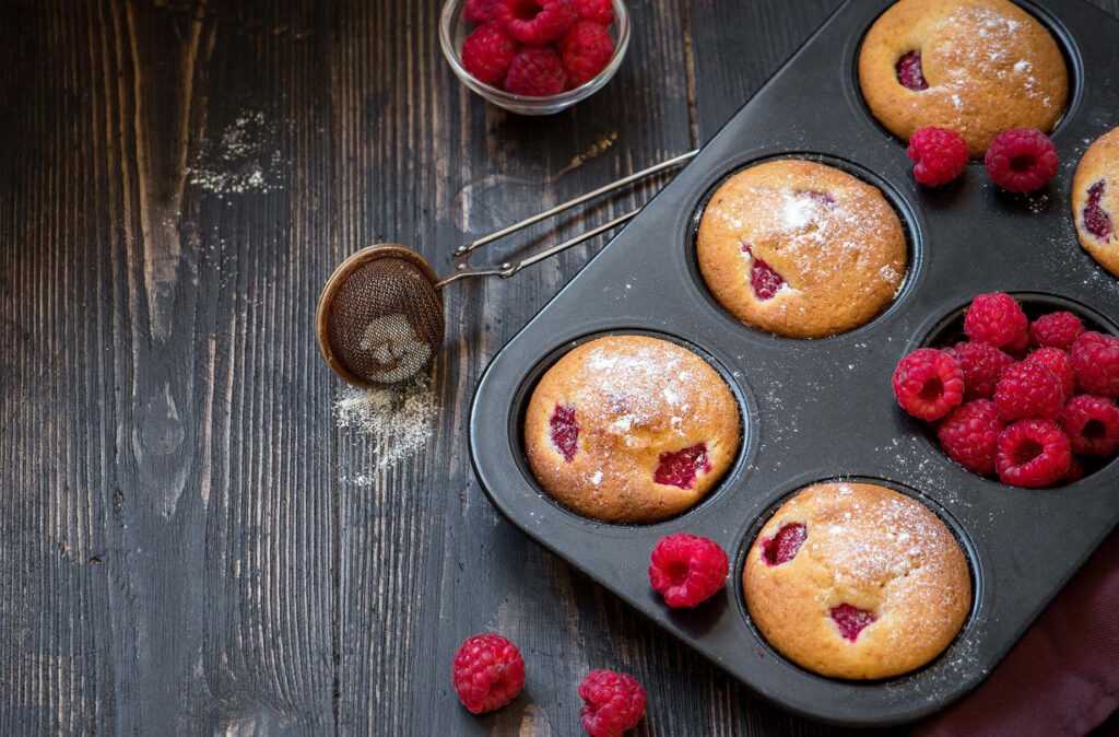 Muffins keto de frambuesa en la thermomix