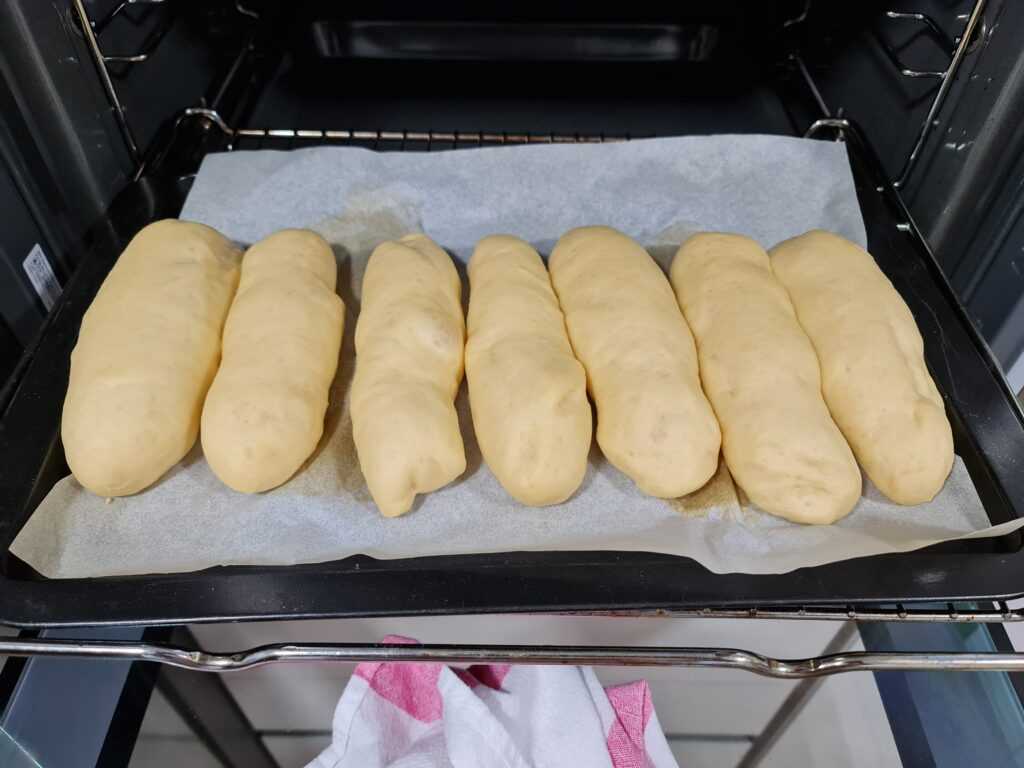 Panes de perritos en la thermomix antes de hornear Panes de perritos en la thermomix antes de hornear