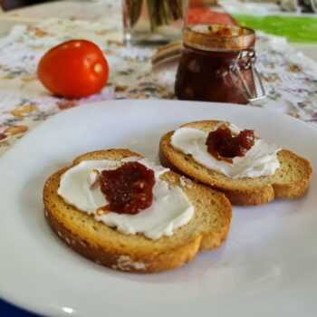 Tostas De Queso Crema Con Tomate Confitado En La Thermomix Recetas En