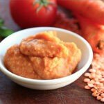 Puré de batatas y lentejas rojas en la Thermomix