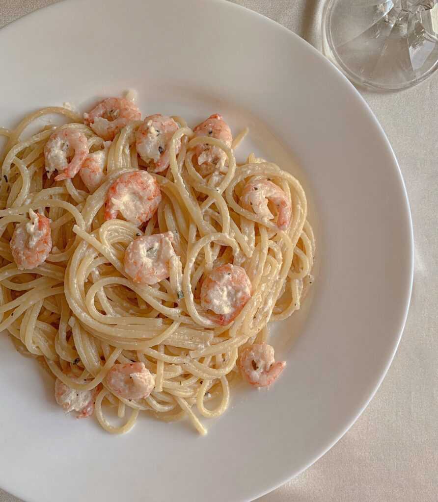 Gambas al cremoso de ajo en la thermomix