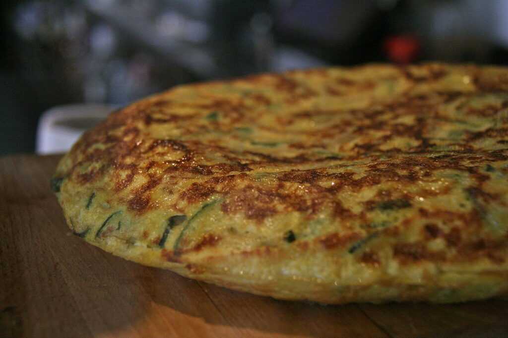 Tortilla de calabacín en la Thermomix