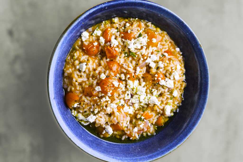 Arroz con tomate y queso feta en la Thermomix