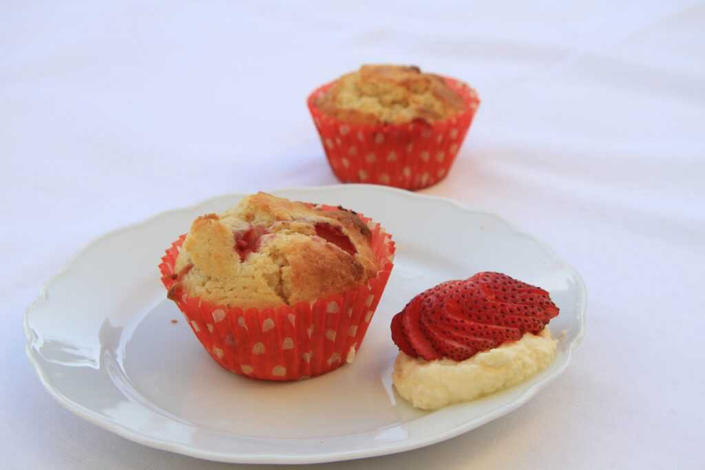 Muffins de mascarpone y fresa en la Thermomix