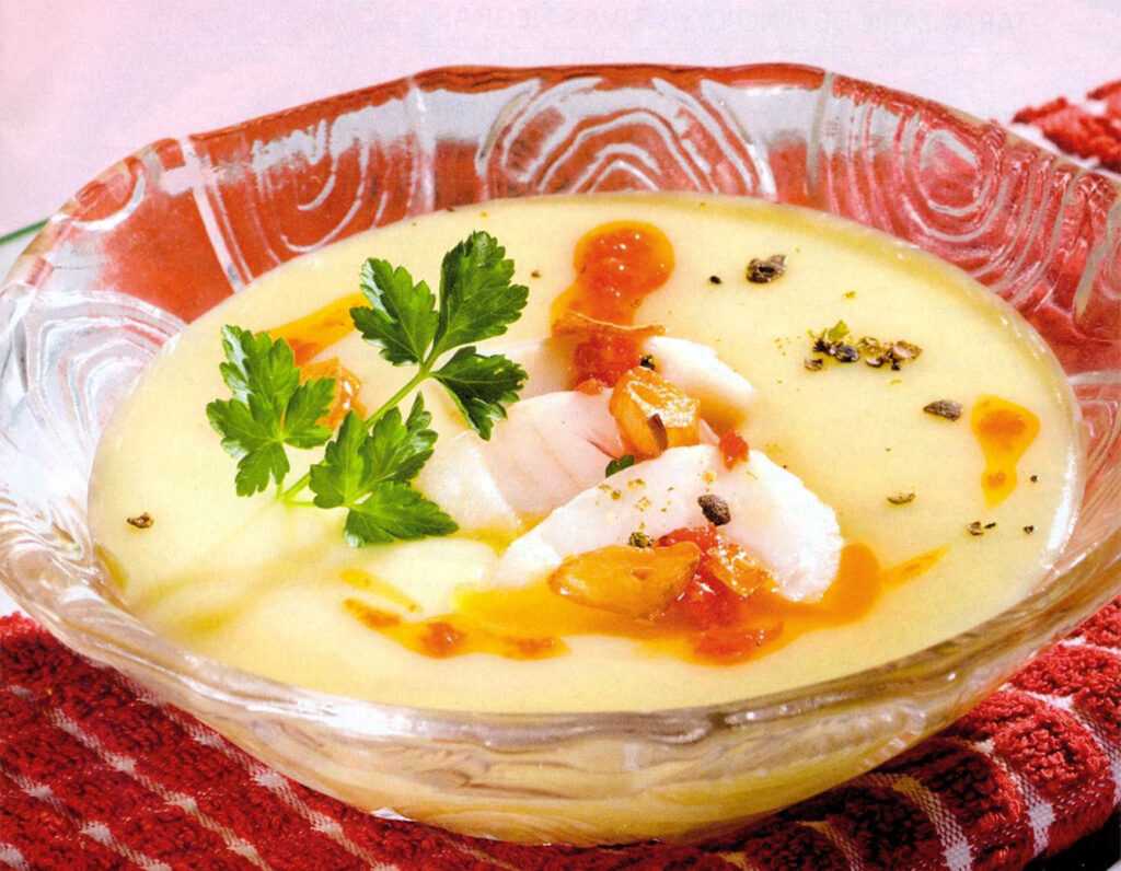 Crema de patatas con bacalao en la Thermomix