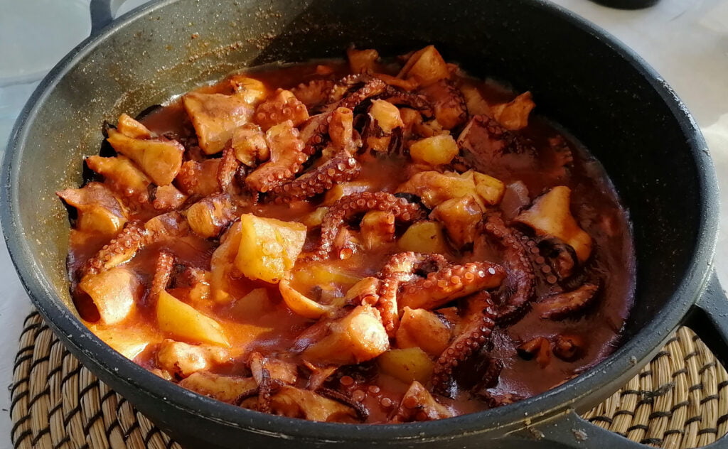 Cazuela de pulpo y patatas en la Thermomix