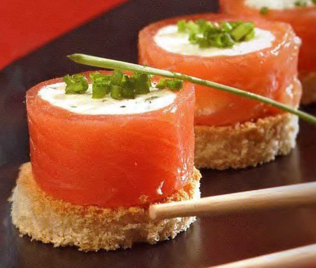 Rollitos de salmón con queso en la Thermomix