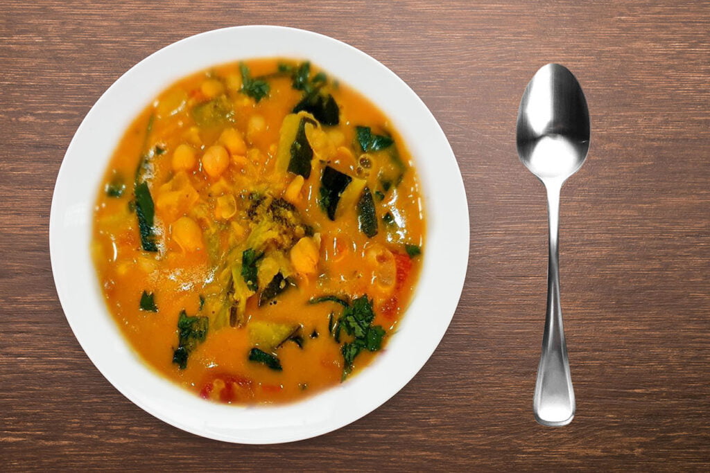 Curry de garbanzos y verduras en la Thermomix