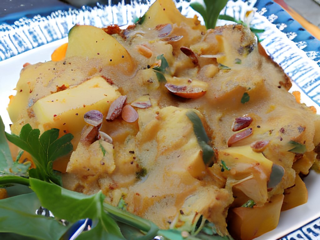 Cazuela vegana de patata y calabaza con Thermomix