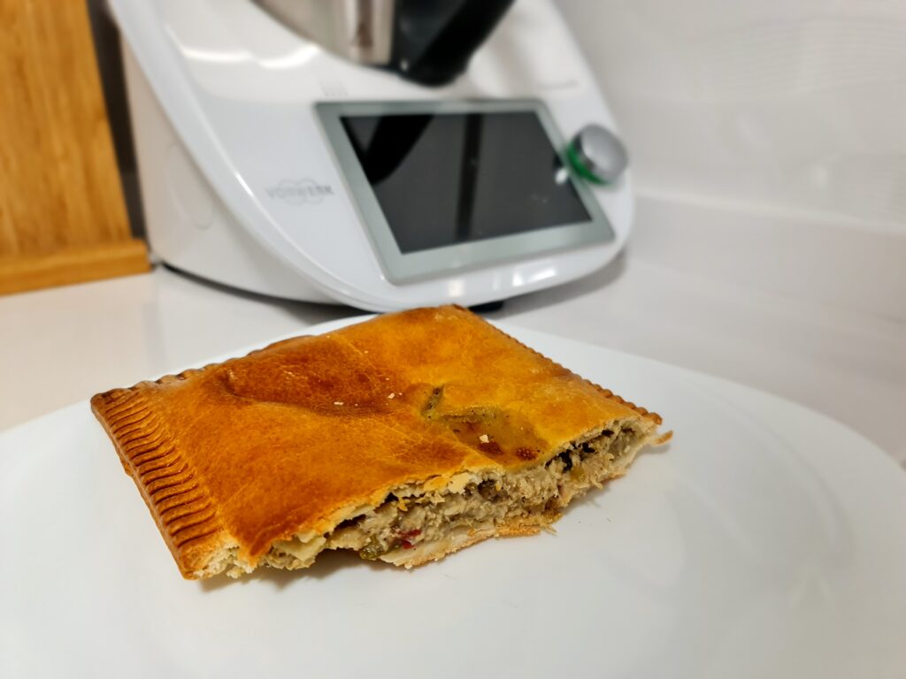 Hojaldre relleno de pollo con champiñones con Thermomix
