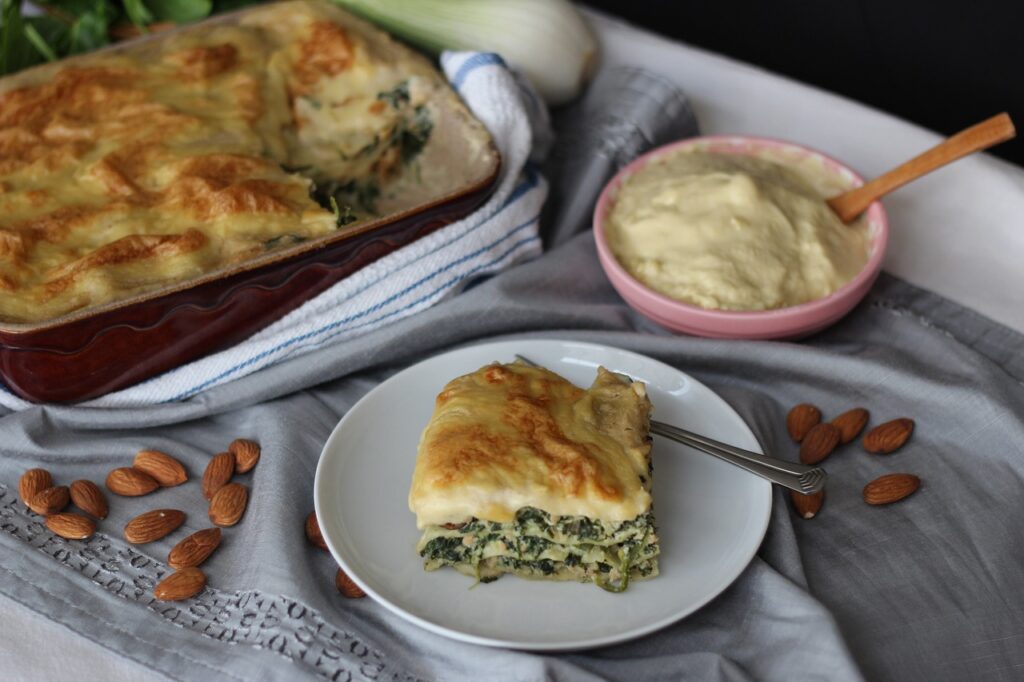Lasaña de ricotta y pesto con Thermomix