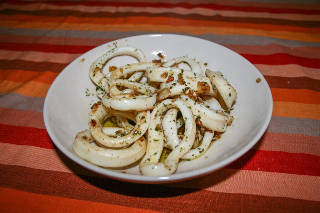 Calamares al ajillo en la Thermomix