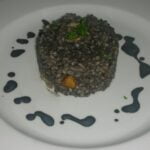 Arroz negro seco con rape