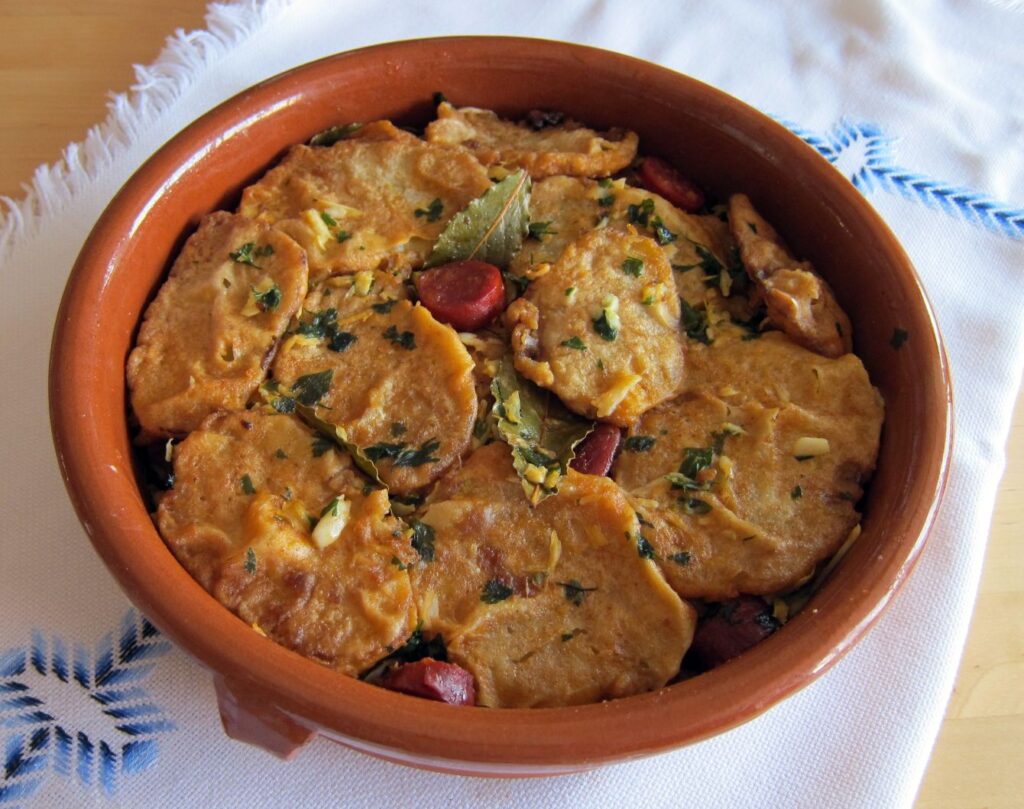 Patatas a la importancia y almejas con thermomix