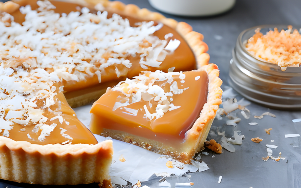 Tarta de coco con caramelo en la Thermomix