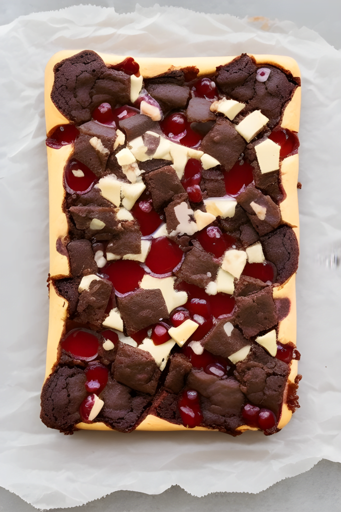 Brownie con queso crema y cerezas en la Thermomix