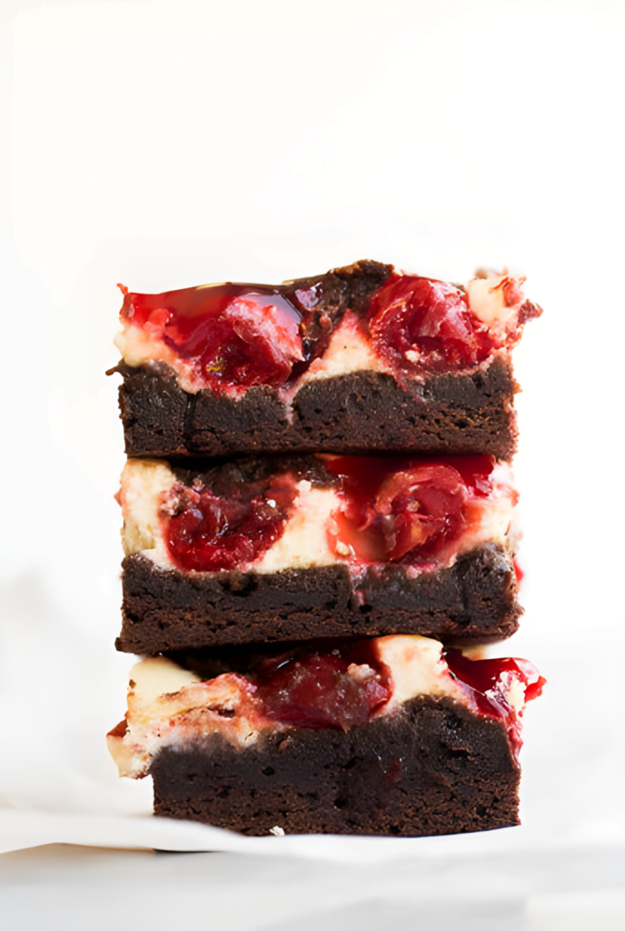 Brownie con queso crema y cerezas en la Thermomix