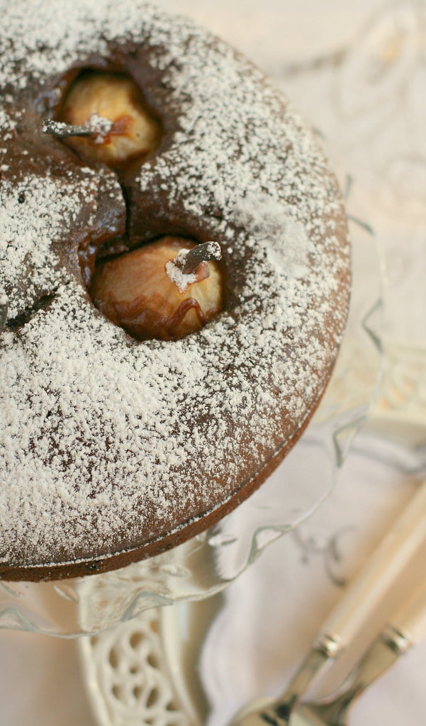 Bizcocho de chocolate con pera Bizcocho de chocolate con pera
