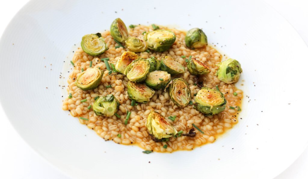 Risotto de coles de bruselas con Thermomix