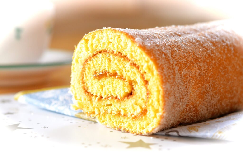 Brazo gitano relleno de mermelada en la Thermomix