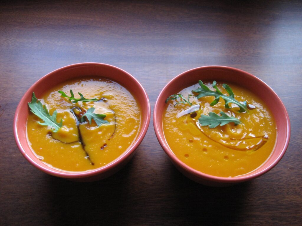 Crema de calabaza y curry en la Thermomix