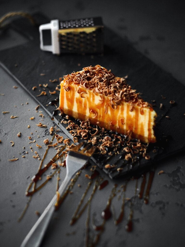 Tarta de queso con salsa de caramelo salado con Thermomix