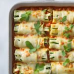 Canelones de calabacín, champiñones y queso de cabra en la Thermomix