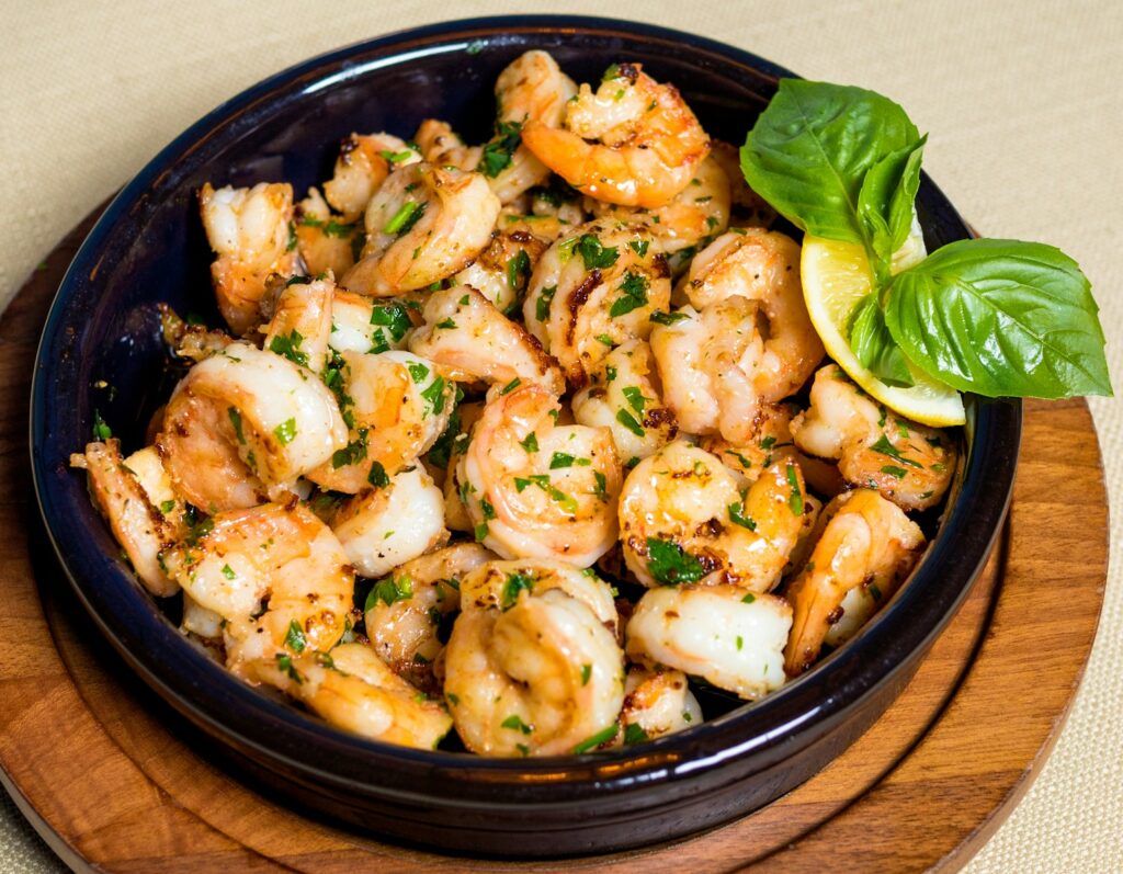 Langostinos con ajo y jengibre en la Thermomix