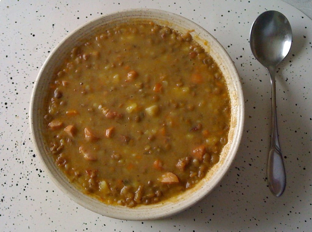 Sopa de lentejas y verduras con Thermomix