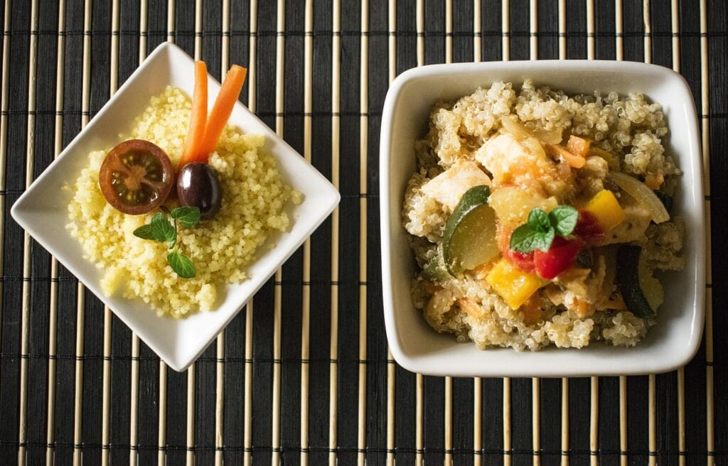Cuscús con verduras y garbanzos